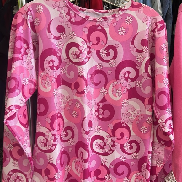 Pink Swirl Long Sleeve Tee for Kids - Picture 1 of 1